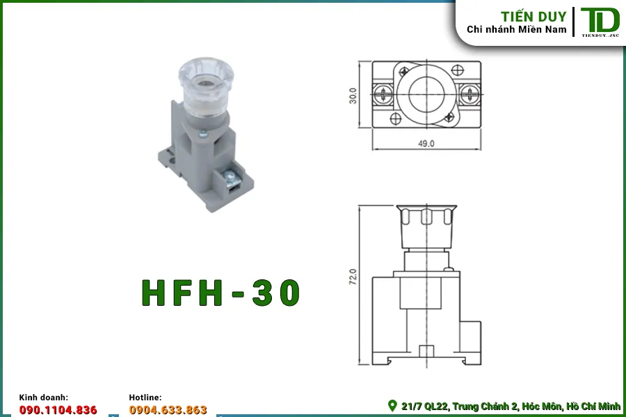 Hướng dẫn lắp đặt đế cầu chì tủ điện Hivero nhanh chóng (hình 2)
