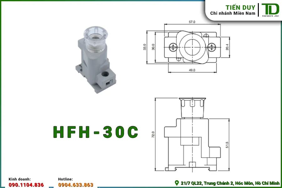 Hướng dẫn lắp đặt đế cầu chì tủ điện Hivero nhanh chóng (hình 3)