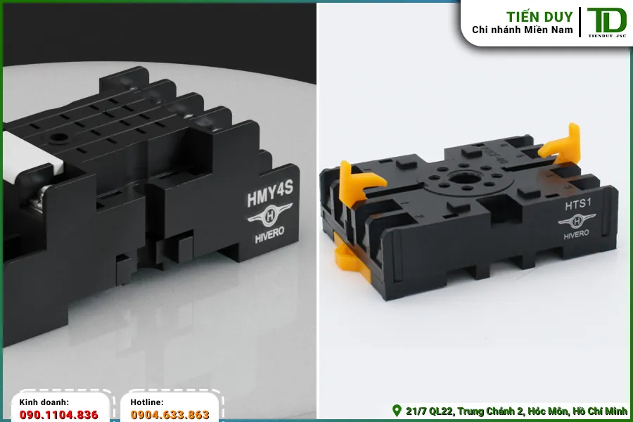 Lựa chọn đế cắm rơ le Hivero phù hợp với số chân cắm (hình 6)