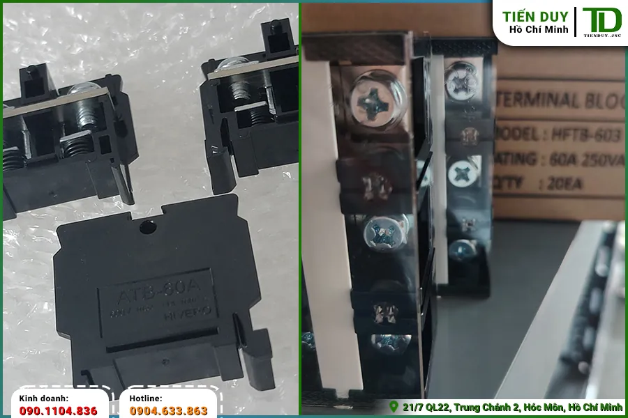 Cầu đấu tép 60A Hivero: so sánh với Domino khối 60A