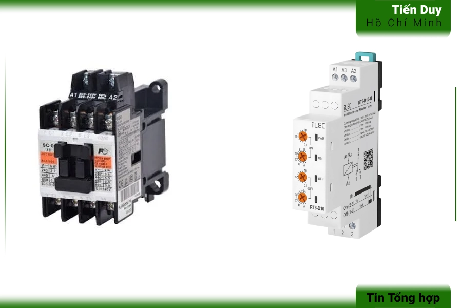 Nhóm thiết bị điều khiển và tự động hóa dùng thanh din rail