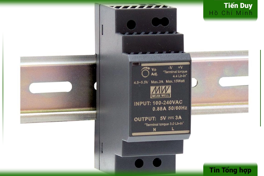 Nhóm thiết bị chuyển đổi nguồn và đo lường dùng thanh din rail