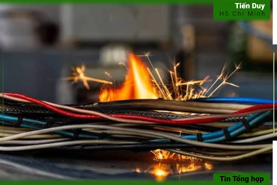Nhóm sản phẩm bảo vệ và chống cháy dây điện trong tủ điện 1 Hiện tượng chập cháy và rủi ro đối với hệ thống dây dẫn