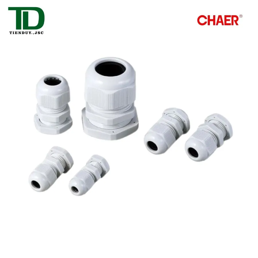 PG29 Ốc siết cáp nhựa CHAER lỗ khoét 36mm cáp 18-25mm