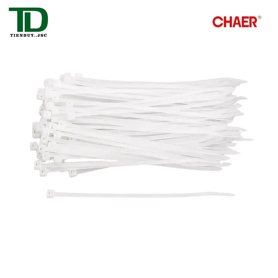 T2.5x150 Dây thít CHAER 2.5x150mm trắng đen (100 cái/túi) | Tiến Duy Miền Nam