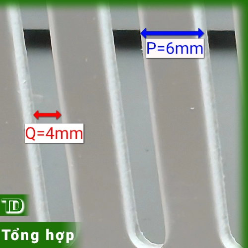 Vì sao tiêu chuẩn máng nhựa thường là Q=4 và P=6?